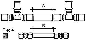 Минимальное расстояние между двумя соседними узлами металлопластикового трубопровода