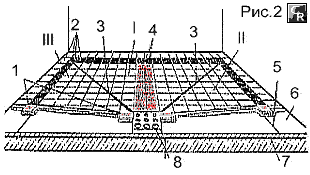 Пример укладки керамической плитки способом "конверт" с уклоном в центр пола