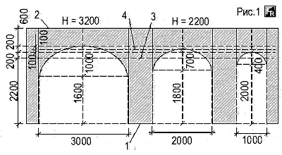 Пример расчёта размеров арки в зависимости от ширины дверного проёма