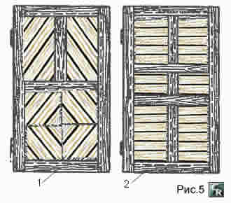 Вариант изготавления чёрных сплошных дощатых дверей с обвязкой и разным расположением обшивки